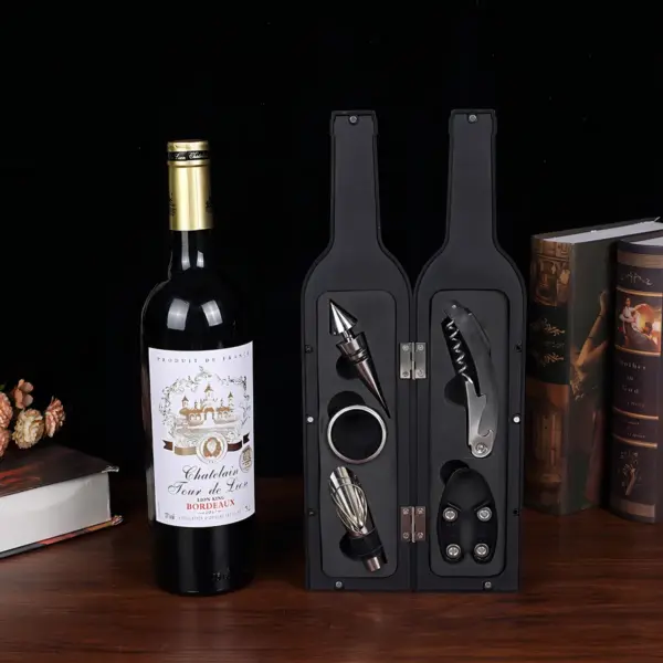 KIT SACA CORCHO EN FORMA DE BOTELLA